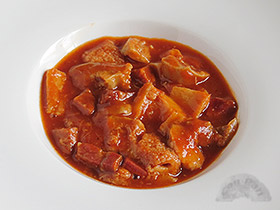 Morros y callos de ternera en salsa rapida