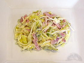 Ensalada de puerro y jamon