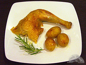Pollo asado a la cerveza