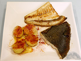 Rodaballo a la plancha a la gallega