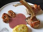 Carr de cordero asado con salsa de Oporto
