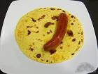 Talo con chorizo a la sidra