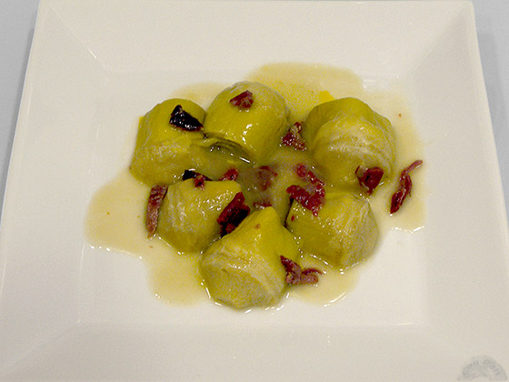 Alcachofas con jamon a la Navarra