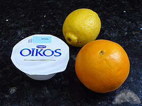 Bizcocho de yogur griego y citricos 1