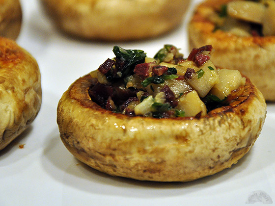 Champinones a la plancha con jamon