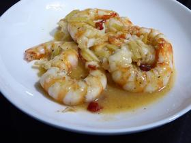 Langostinos flambeados