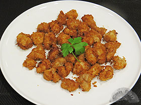 Mollejas de cordero con panko