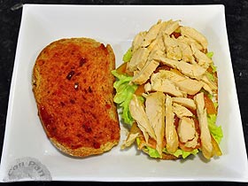 Sandwich de pollo con salsa barbacoa 2