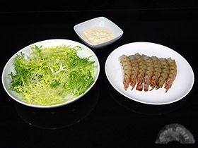 Langostinos en tempura de con salsa oriental picante 1